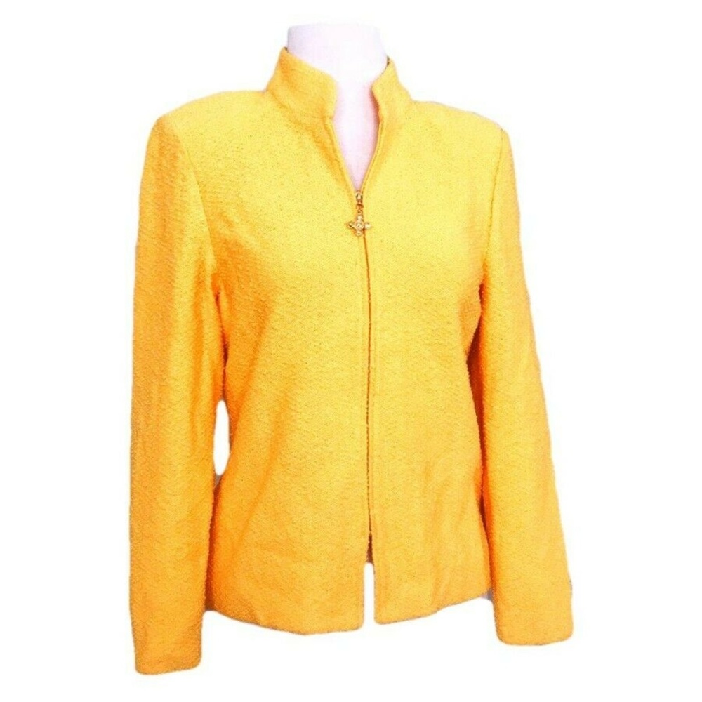 SOLD🔥St John Couture Marie Grey 4Jacket Blazer Zi - Picture 1 of 5